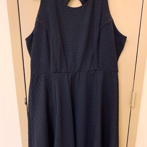 Black Textured Maurices Higher Neck Dress